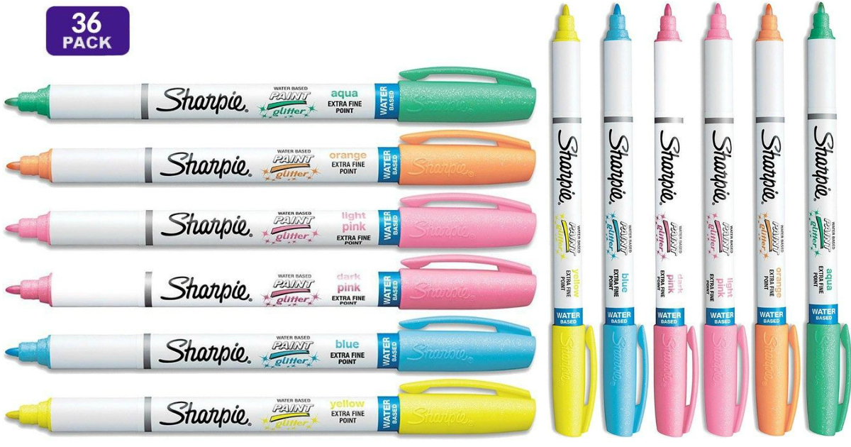 Sharpie WaterBased Paint 36Pack Glitter Markers Just 24.99 Shipped
