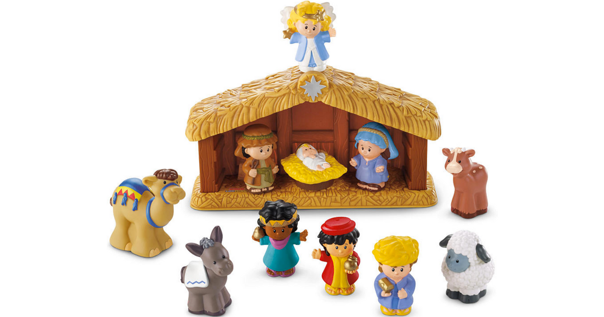 Fisher-Price Little People CHRISTMAS NATIVITY MANGER MARY figure baby toy gift