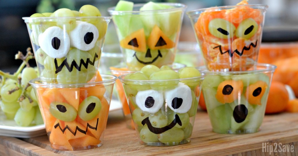 fresh fruit Halloween cups 
