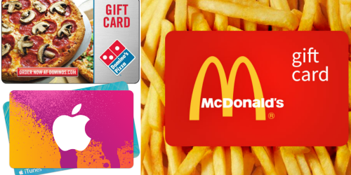 Discounted Gift Cards (Save on Domino’s Pizza, McDonald’s, Lowe’s, iTunes & More)