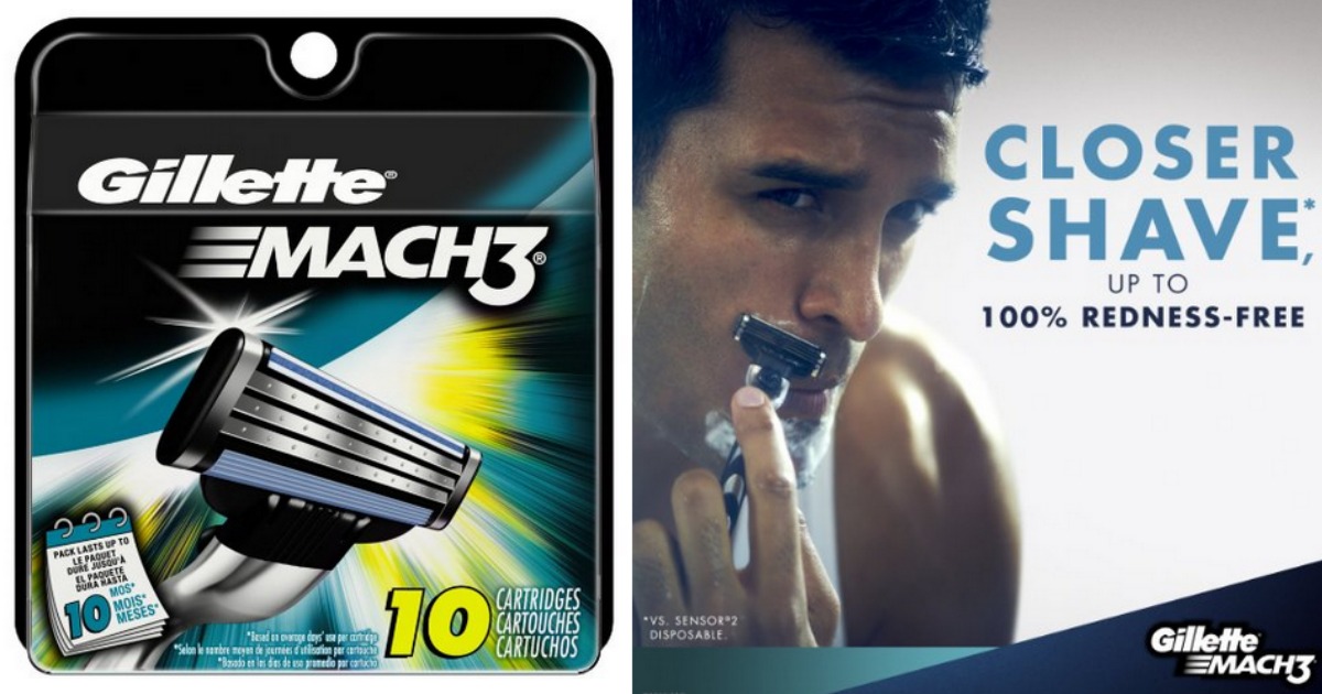 Amazon Gillette Mach3 Men's Razor Blade Refills 10Pack Only 7.07