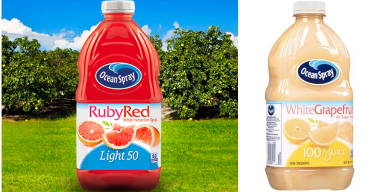 New 1/1 Ocean Spray Juice Drink Coupon = 64oz Bottles Only 1.48 at