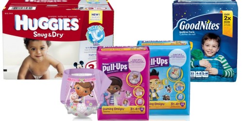 Two New Huggies, Pull-Ups and Goodnites Coupons = Great Deals at Target, Walgreens and CVS