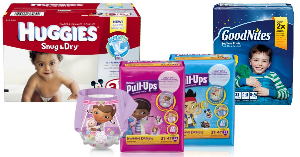 Two New Huggies, Pull-Ups and Goodnites Coupons = Great Deals at