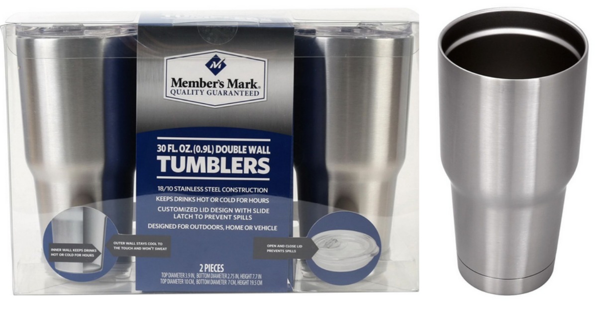 Member's Mark 16-Ounce Stainless-Steel Insulated Vacuum Tumblers with Lids,  4-Pack (Assorted Colors)