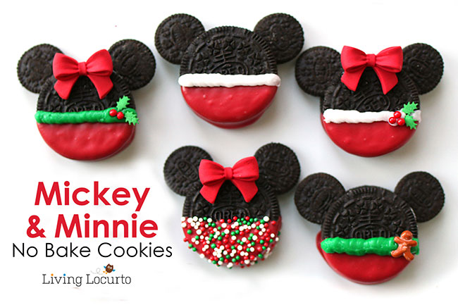 Mickey and Minnie No Bake Cookies