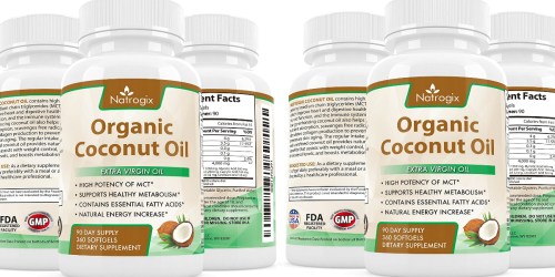 Amazon: Natrogix Organic Virgin Coconut Oil 4000mg 360-Count Softgels Just $19.99