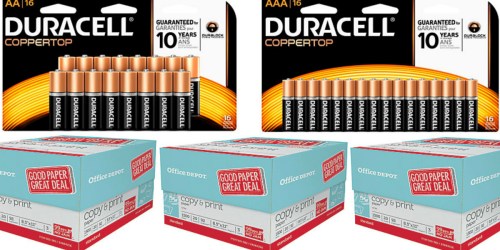 Office Depot/OfficeMax: Duracell 16-Count Batteries Just 1¢ After Rewards (Starting 10/23) + More