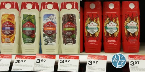 2 New Old Spice Coupons = Body Wash Only $1.72 Each at Target (After Gift Card)