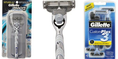 Amazon: Gillette Customplus 4 Count Razors Only $2.69 Shipped + More Great Razor Deals