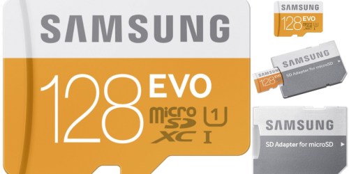 Samsung 128GB MicroSD Memory Card + Adapter Only $32.90 (Best Price)