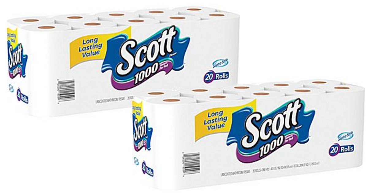 Staples.com: Scott 1000 Bath Tissue 20-Rolls Only $9.99 (Just 50¢ Per Roll)