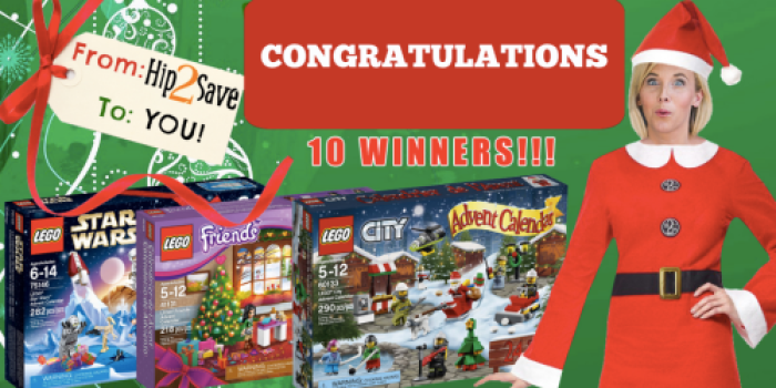 Congrats to 10 Hip2Save Giveaway Winners of LEGO Advent Calendars
