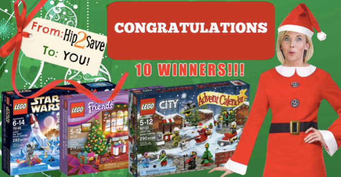 Lego Calendar Giveaway Winners