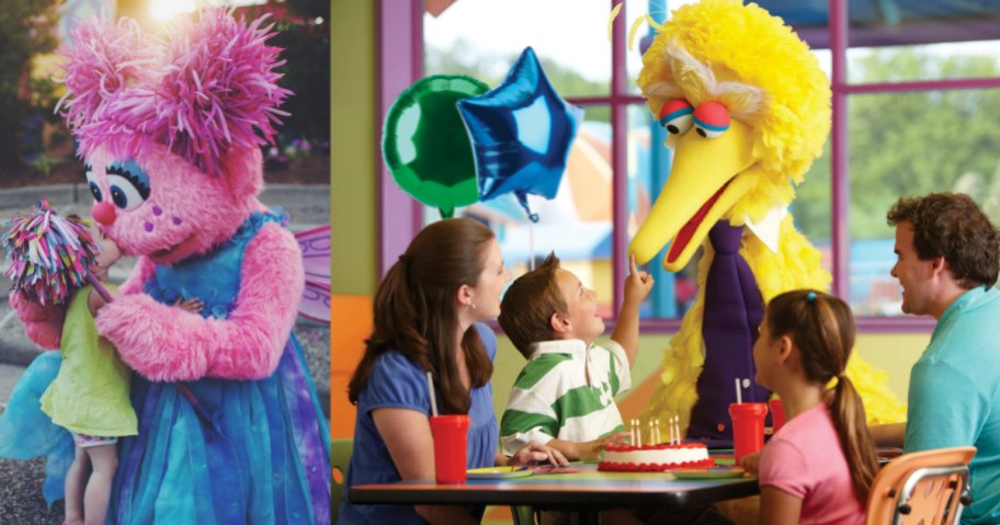 A family at Sesame Place
