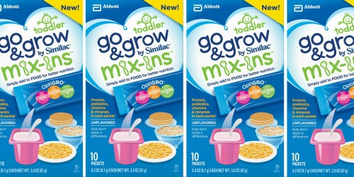 Amazon: FOUR Boxes of Go & Grow by Similac Food Mix-ins 10-Count Powder Packs Just $8.96 Shipped