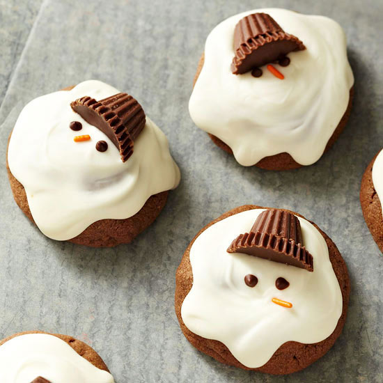 Chocolaty Melting Snowmen Cookies