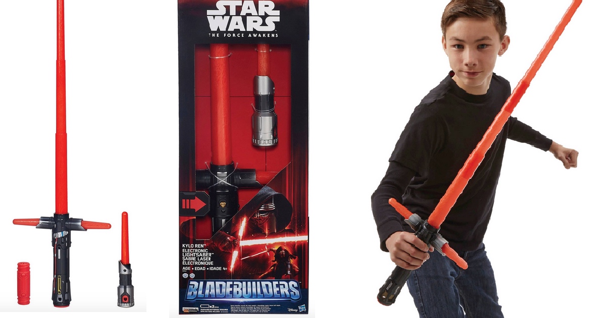 star wars the force awakens kylo ren deluxe electronic lightsaber