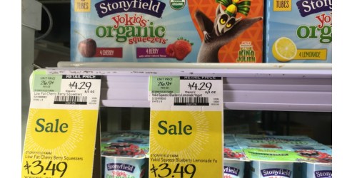 NEW $2.50/2 Stonyfield Yogurt Coupons = YoKids Organic Squeezers 8ct Only $1.74 at Whole Foods