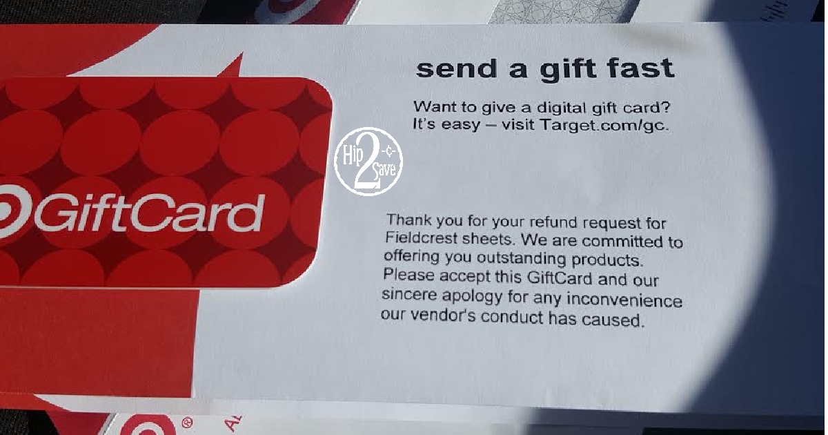 Did YOU Request Fieldcrest Sheet Refund from Target? If So, Check Your