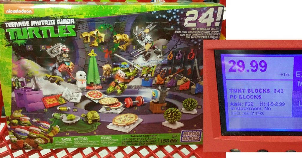 Target Mega Bloks Teenage Mutant Ninja Turtles Advent Calendar Only