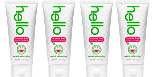 Amazon: 4 Pack of Hello Kids Fluoride Free Natural Toothpaste Only $10.05 (Just $2.51 Each)