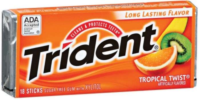 Amazon: 12 Packs of Trident Tropical Twist Gum Only $5.66 Shipped (Just 47¢ Each)