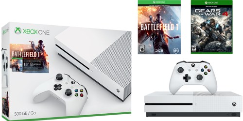 Xbox One S 500 GB Battlefield 1 Bundle + Games + Extra Controller + Gift Card Only $390 Shipped