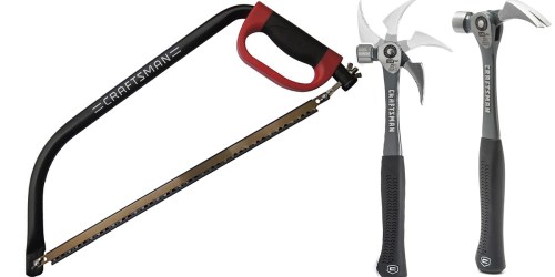 Sears: Craftsman 21″ Bow Saw Only $5.99 (Regularly $10.99) AND Flex Claw Hammer Only $19.99