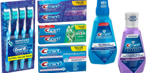 NEW Crest & Oral-B Coupons = Crest Toothpaste Twin Packs Only $1.82 (After Gift Card) + More