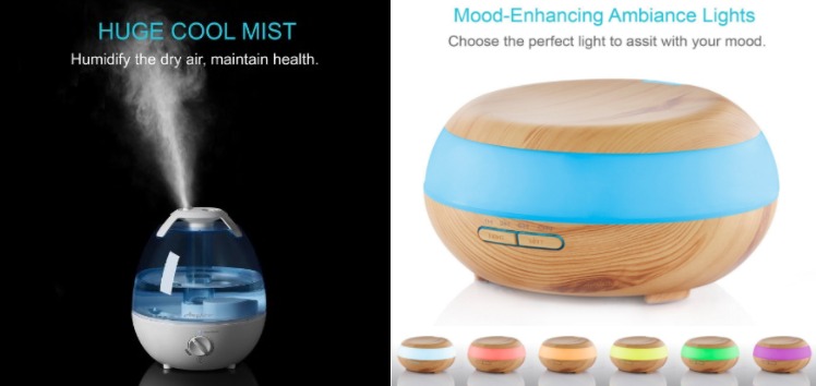 humidifier and oil diffuser on Amazon