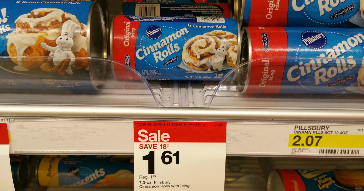 New 1/2 Pillsbury Refrigerated Baked Goods Coupon = Cinnamon Rolls