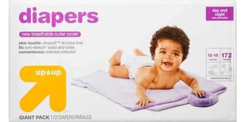 Target: Up & Up Diaper Giant Packs ONLY $13.89 Shipped After Gift Card (Regularly $28.99)