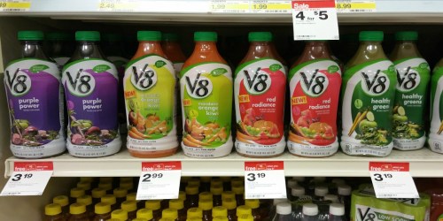 Target: V8 Veggie Blends 46oz Bottles Only 45¢ Each (After Gift Card) – Today Only