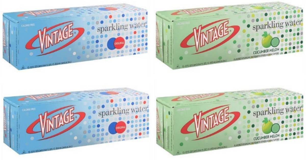 Amazon TWO Vintage Sparkling Water 12Packs Only 4.29 Just 2.15