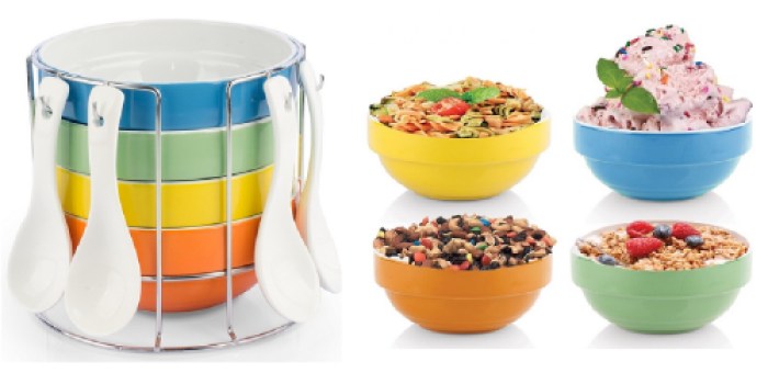 Amazon: Uno Casa 4-Piece Ceramic Bowl Set w/ Spoons ONLY $15.29 (Regularly $25+)