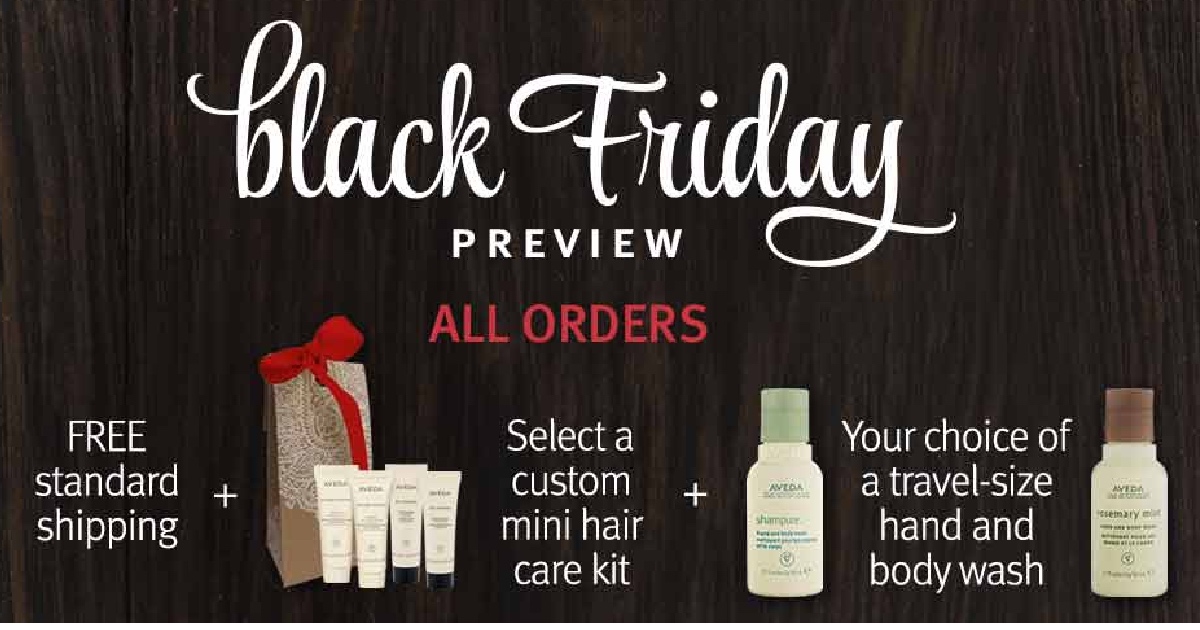 Aveda Black Friday Offer Free Shipping, Free Mini Hair Kit AND Free