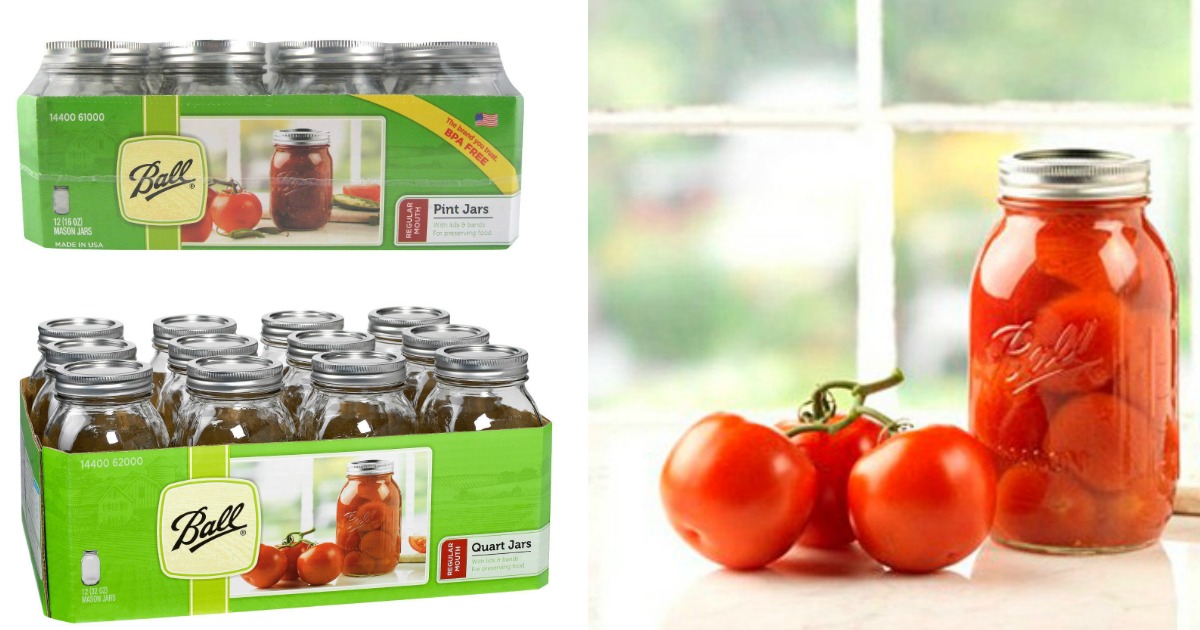 BIG Savings on Ball Canning Jars = 12Pack 16oz Jars 5.91