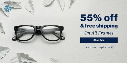 GlassesUSA: 55% Off AND Free Shipping = Complete Pair of Glasses ONLY $17 Shipped