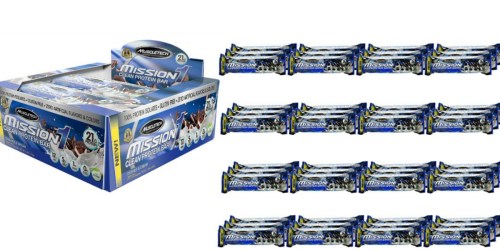 Amazon: MuscleTech Mission 1 Clean Protein Bars Only $14.99 Shipped (Just $1.25 Per Bar)