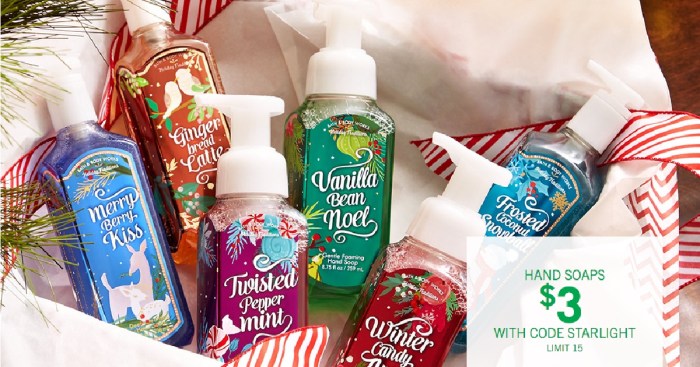 Bath & Body Works: $3 Hand Soaps Today Only (+ 20% Off Entire Purchase ...