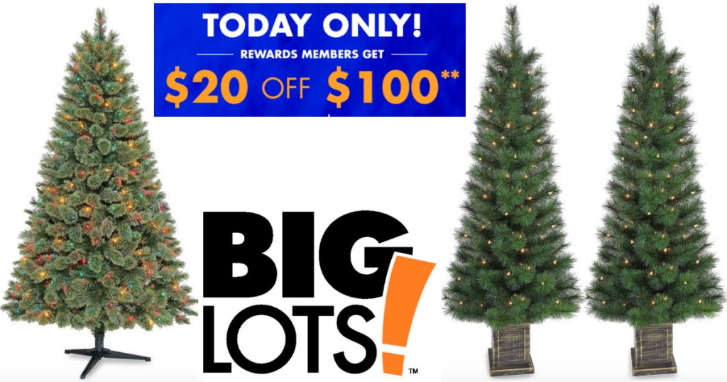 Big Lots: $20 Off $100 Purchase = 6' Pre-Lit Christmas Tree AND 2 ...