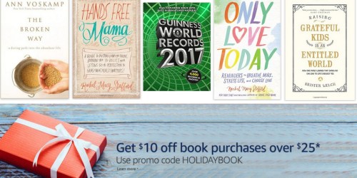 Amazon: $10 Off a $25+ Printed Book Purchase