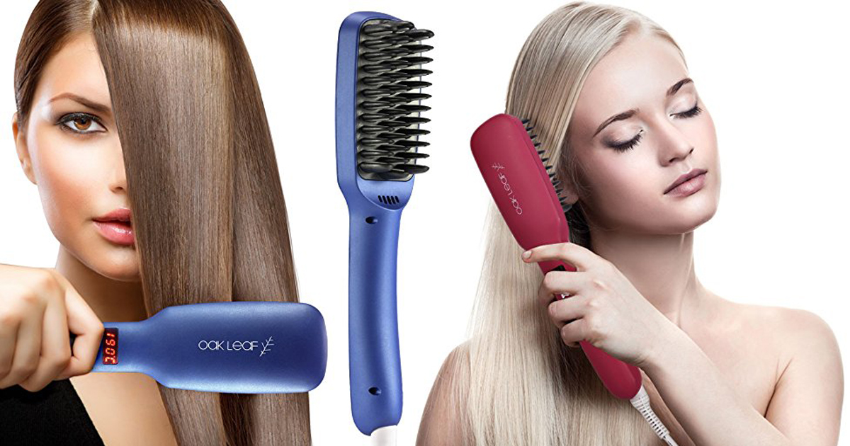 Amazon: Oak Leaf Hair Straightening Brush Only $18.99 (Regularly $28.99)