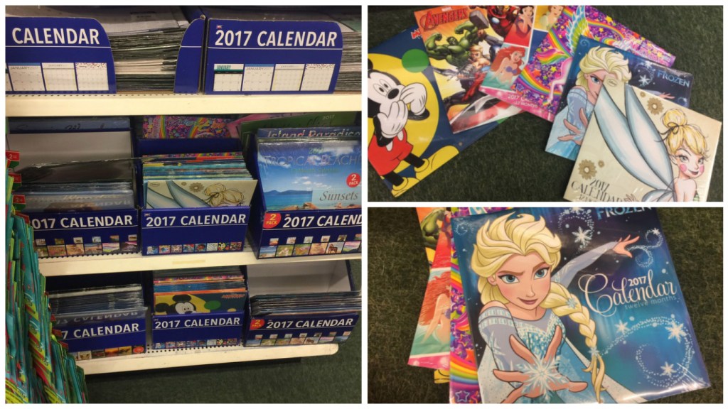 Dollar Tree 2017 Calendars Featuring Mickey, Frozen & More ONLY 1