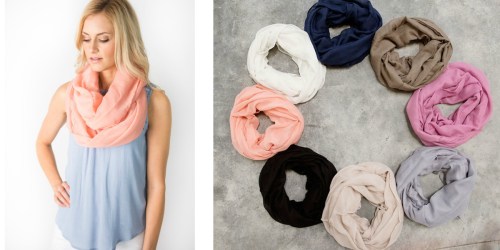 Cents of Style: TWO Infinity Scarves Just $10.99 Shipped (+ 99¢ Dangle Earrings with Purchase)