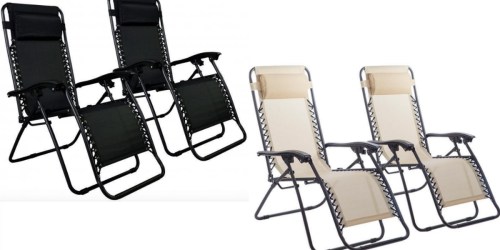 FOUR Zero Gravity Lounge Patio Chairs ONLY $16.25 Each Shipped (Ends at 7PM MST!)