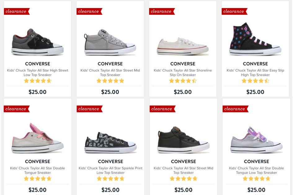 Famous Footwear: Buy 1 Get 1 50% Off Sale \u003d Kids Converse as low as $17.50  Per Pair - Hip2Save
