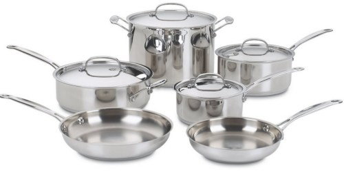Amazon: Cuisinart 10-Piece Cookware Set Only $79.50 Shipped (Regularly $112)