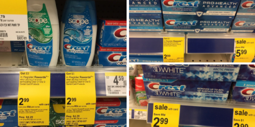 Walgreens: Three FREE Crest Toothpastes After Register Rewards (Regularly $4.29 Each)